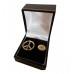 Peace Symbol Gold Plated Lapel Pin
